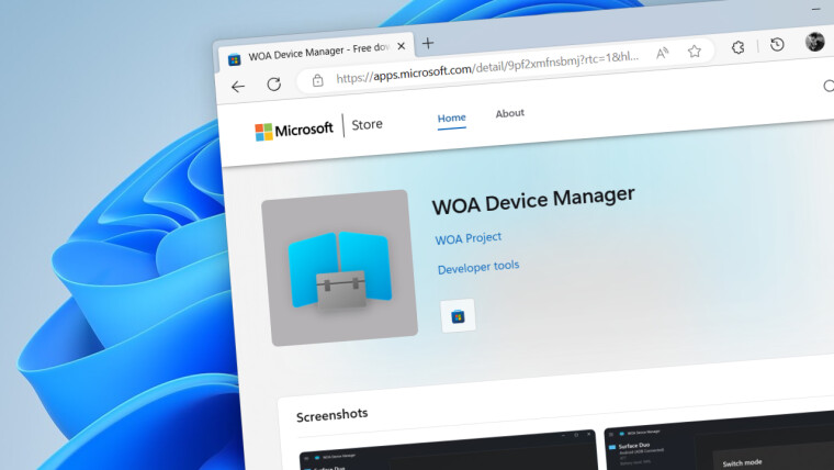 WOA 设备管理器登陆微软应用商店，可在 Surface Duo 上安装 Win11 系统-天天资源共享
