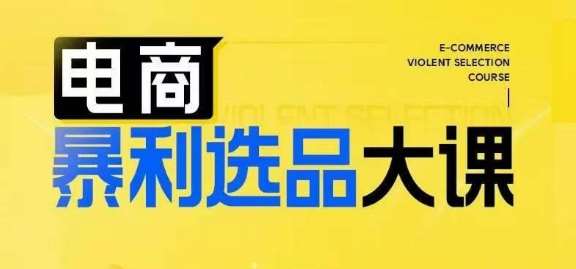 电商暴利选品大课，3大选品思维模式，助力电商企业实现利润突破-天天资源共享